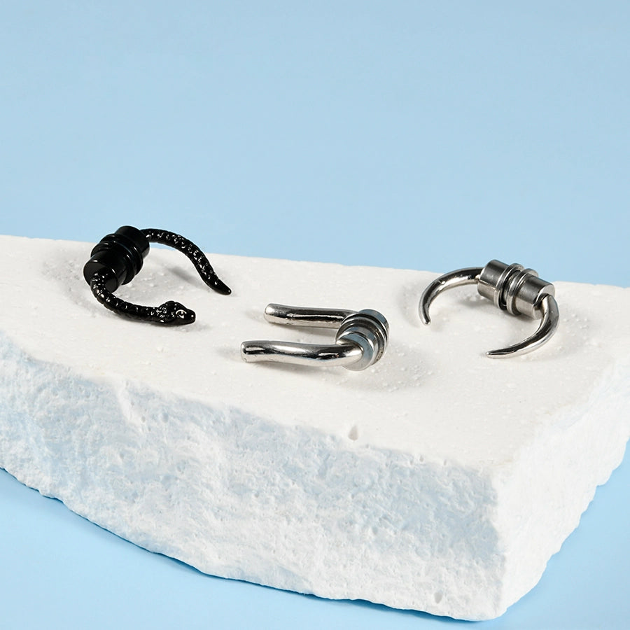 1 Piece Nose Rings & Studs Casual Streetwear Horns Snake-Shaped 304 Stainless Steel 18K Gold Plated Nose Rings & Studs