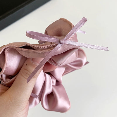 Women's Sweet Solid Color Cloth Hair Tie