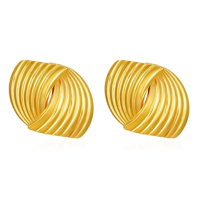 1 Pair Simple Style Stripe 304 Stainless Steel Ear Studs