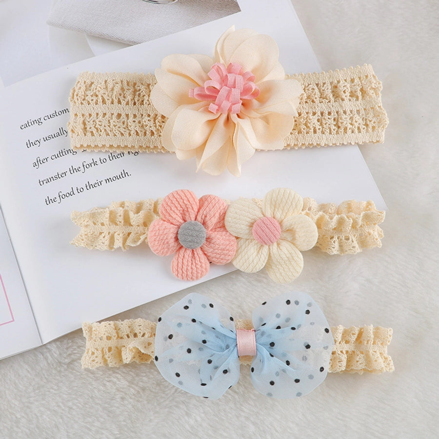 Korean style baby hair band cute princess bow flower crown children hair accessories newborn photo headdress suit