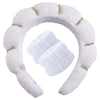 simple style color block towel velvet hair band