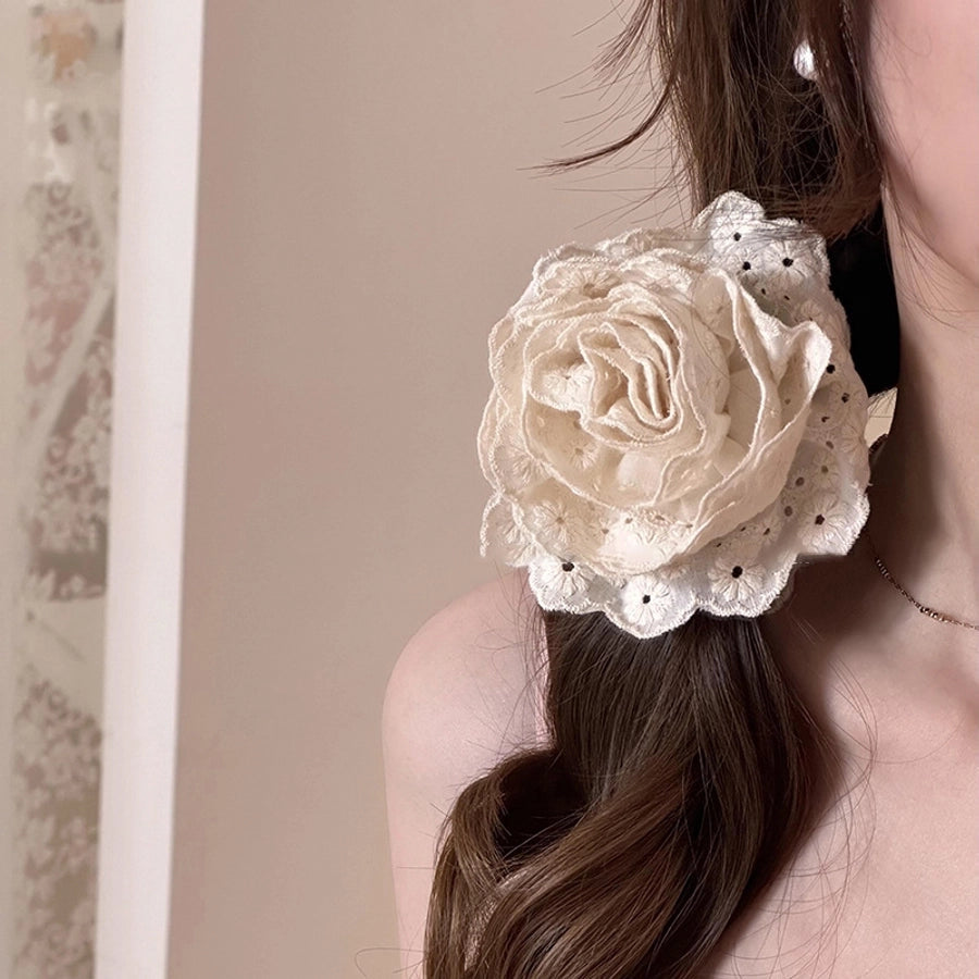 Korean style online celebrity caro rose clip female  new flower shark clip high-grade headdress Flower hairpin headdress