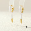 1 Pair IG Style Simple Style Commute Solid Color Enamel Inlay Copper Zircon 18K Gold Plated Earrings