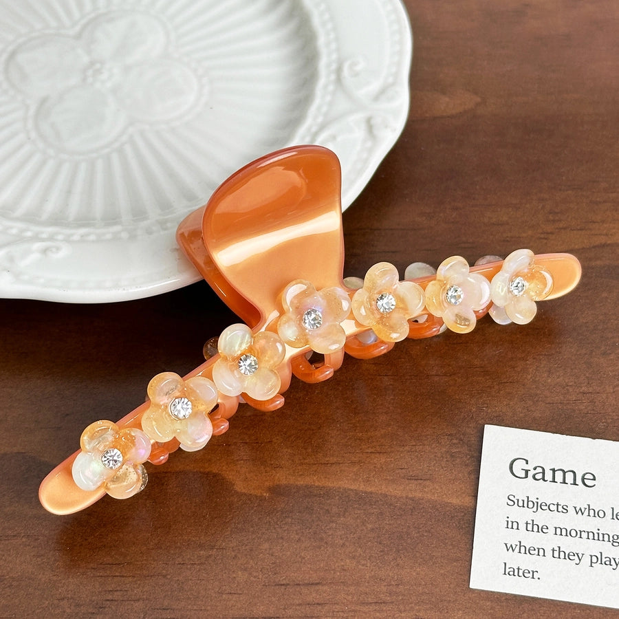 Women's Casual Simple Style Streetwear Floral Acetic acid sheets Hair Claws