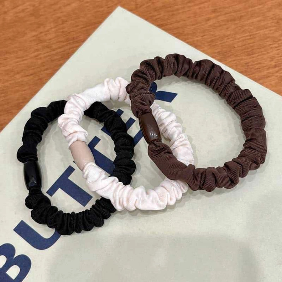 high elastic  black high elastic hair band personality large intestine ring tie hair ponytail hair rope girl rubber band