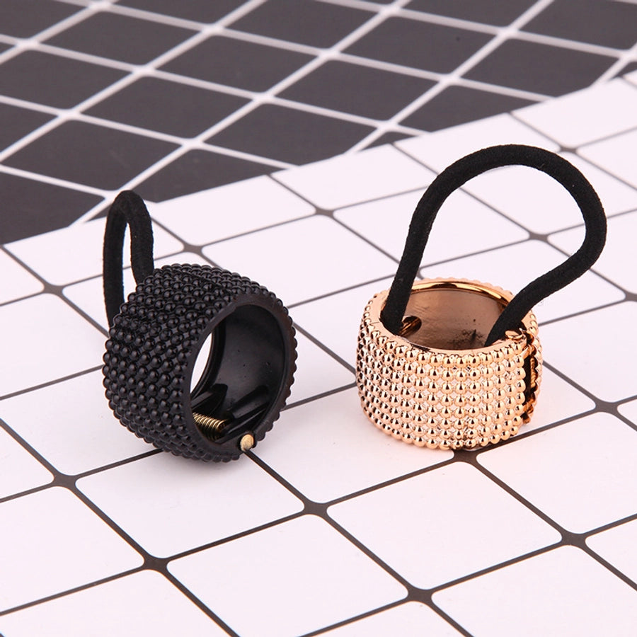 women's classic style circle plastic plating hair tie