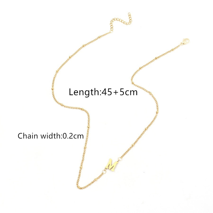 Jewelry Simple Style Classic Style Letter 201 Stainless Steel 304 Stainless Steel Pendant Necklace