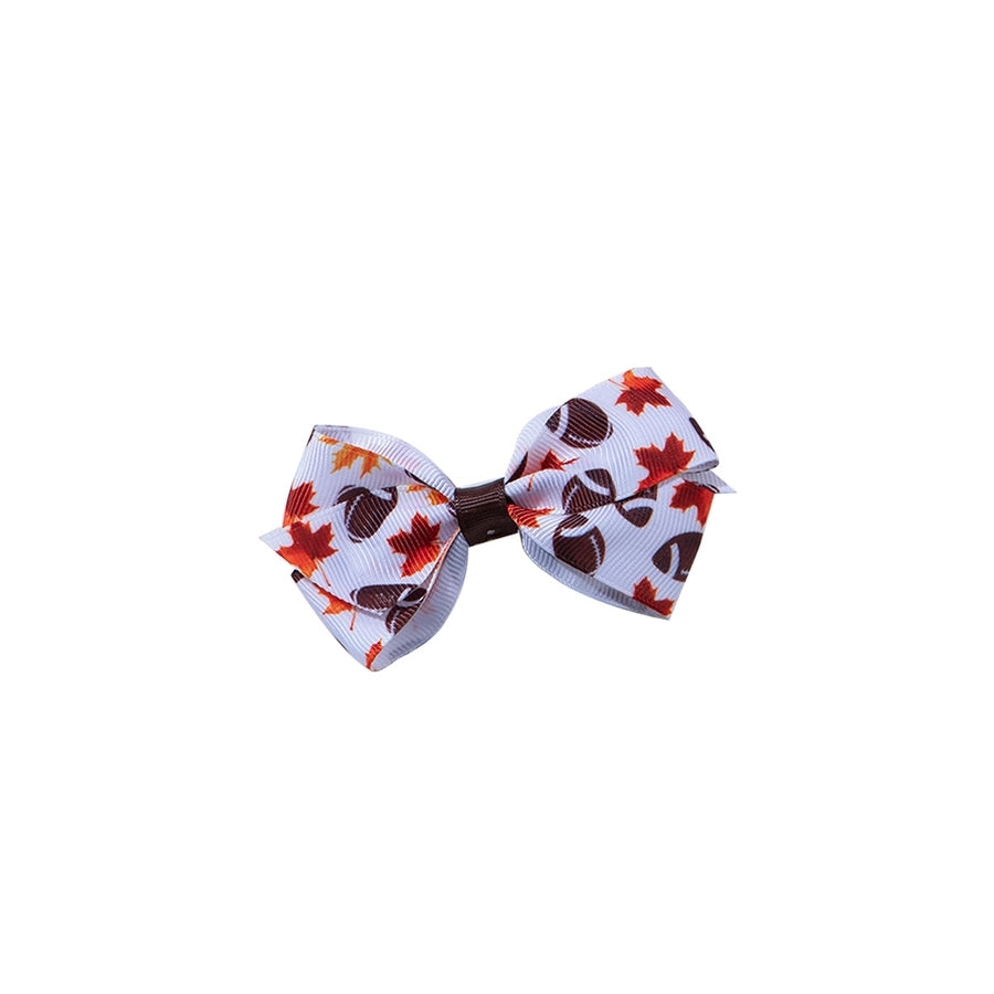 children's bow hair accessories girls' rugby dovetail hairpin cheerleading accessories metal duckbill clip