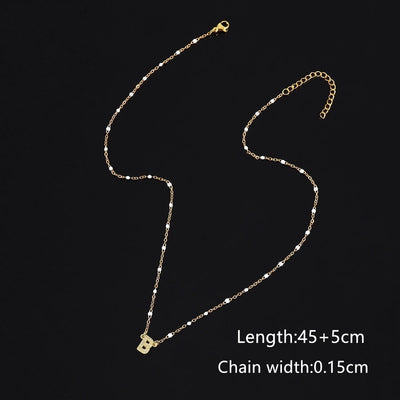 201 Stainless Steel Copper Letter Pendant Necklace