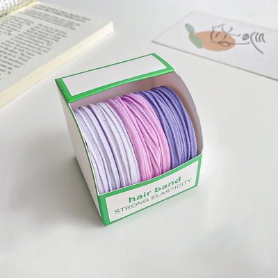 women's simple style solid color cloth hair tie