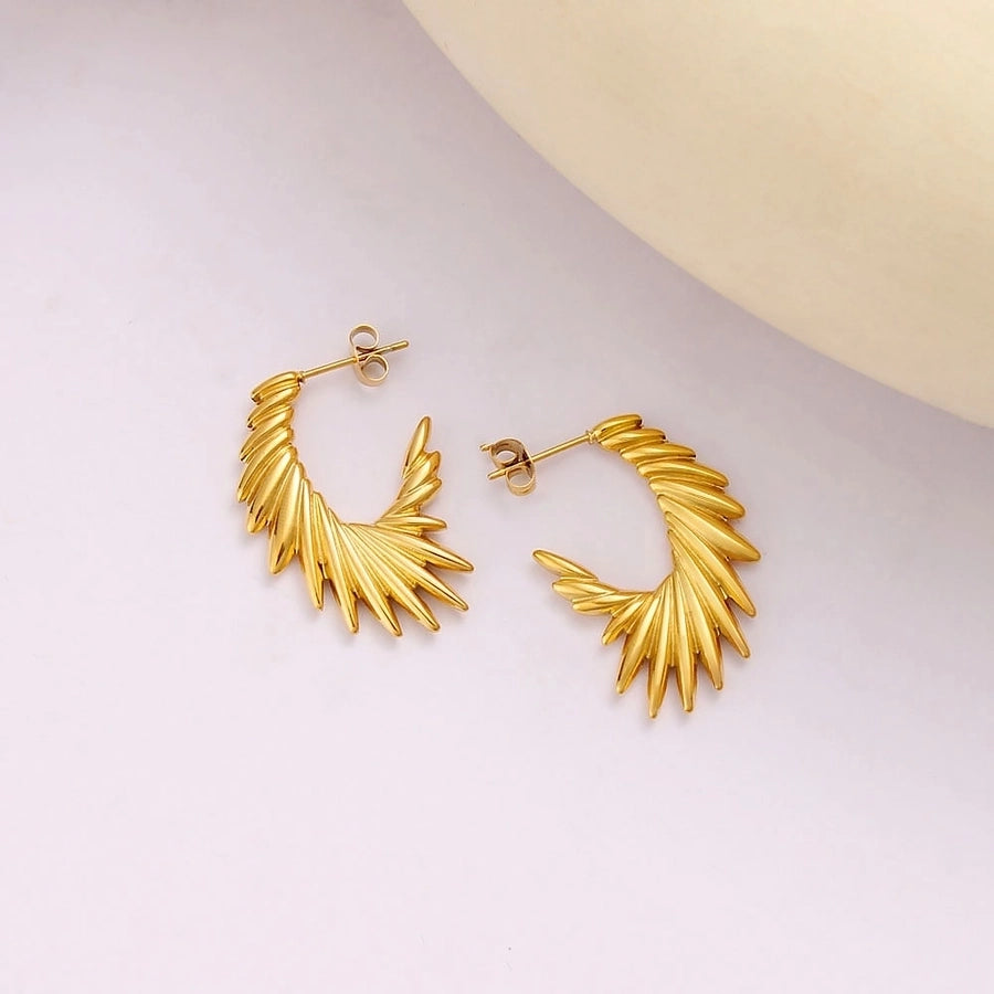 1 Pair Exaggerated Commute Geometric Solid Color 304 Stainless Steel 316 Stainless Steel  18K Gold Plated Ear Studs