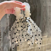 simple style heart shape lace tassel hair tie