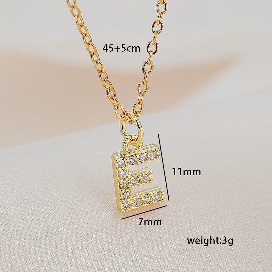 Jewelry Basic Retro Classic Style Letter 304 Stainless Steel Copper Pendant Necklace