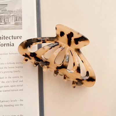Women's Simple Style Marble Acetic acid sheets Handmade Hollow Out Hair Claws