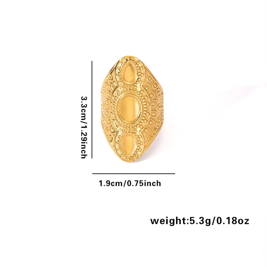 Jewelry Elegant Leaf Heart Shape Titanium Steel Open Rings