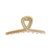 elegant geometric alloy inlay artificial pearls hair claws 1 piece