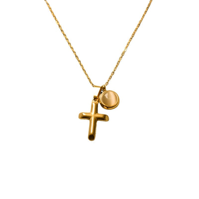 Jewelry Simple Style Cross 304 Stainless Steel Plating Pendant Necklace