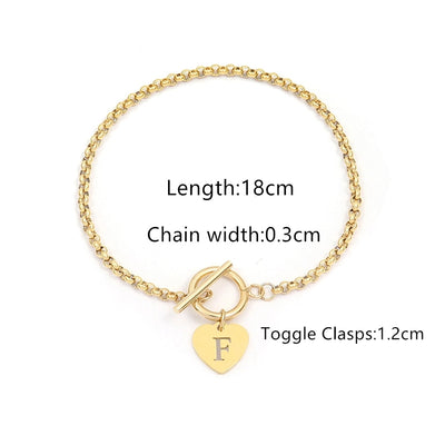 Elegant Simple Style Classic Style Letter 201 Stainless Steel 304 Stainless Steel Bracelets In Bulk