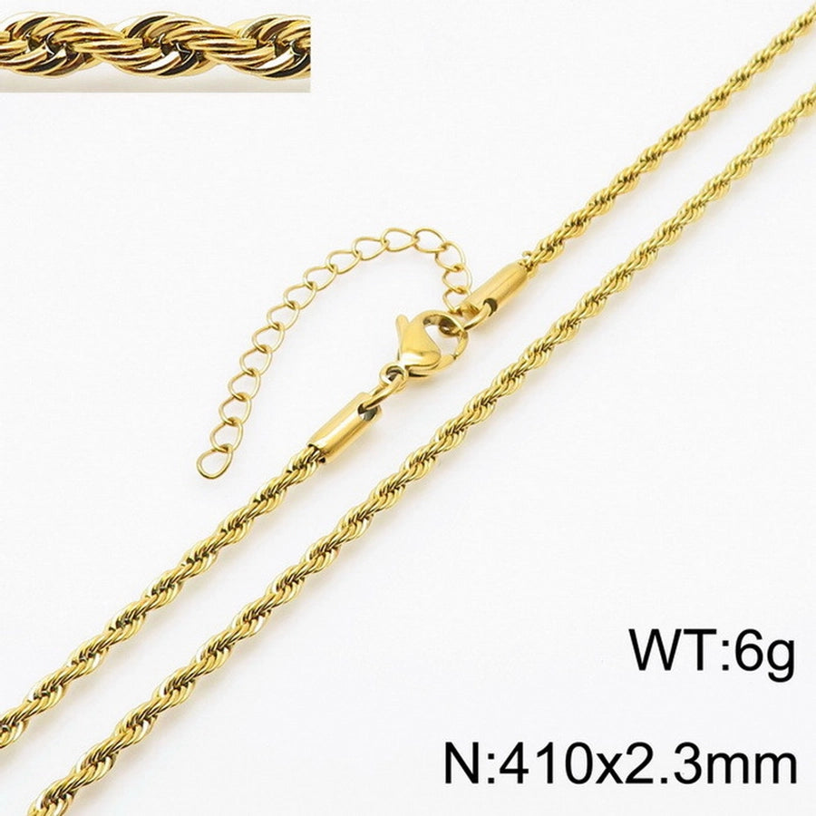 Jewelry Simple Style Geometric 304 Stainless Steel 18K Gold Plated Bracelets Necklace