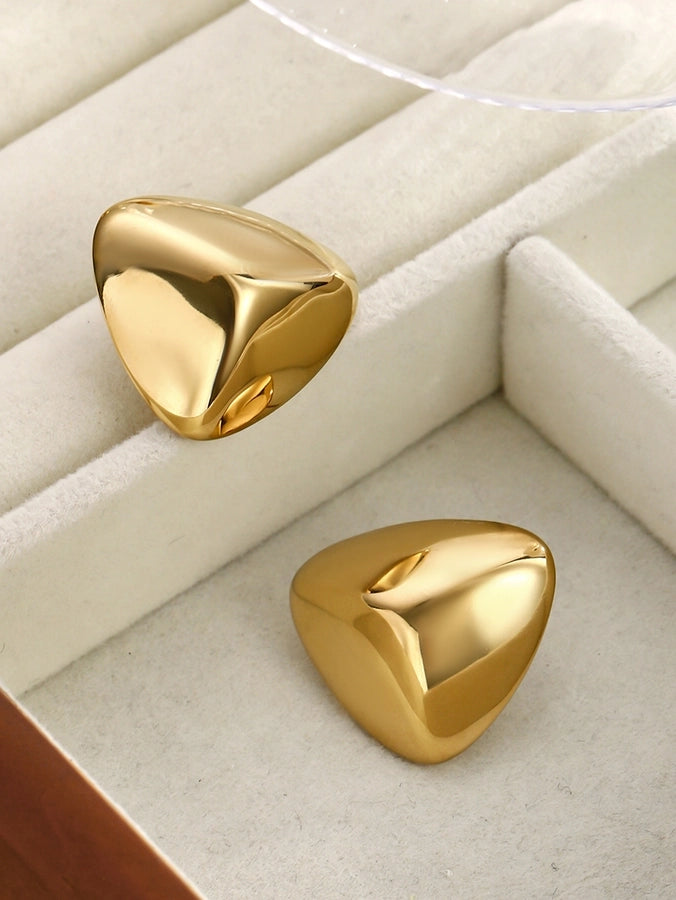 1 Pair Casual Romantic Solid Color Geometric 304 Stainless Steel Ear Studs