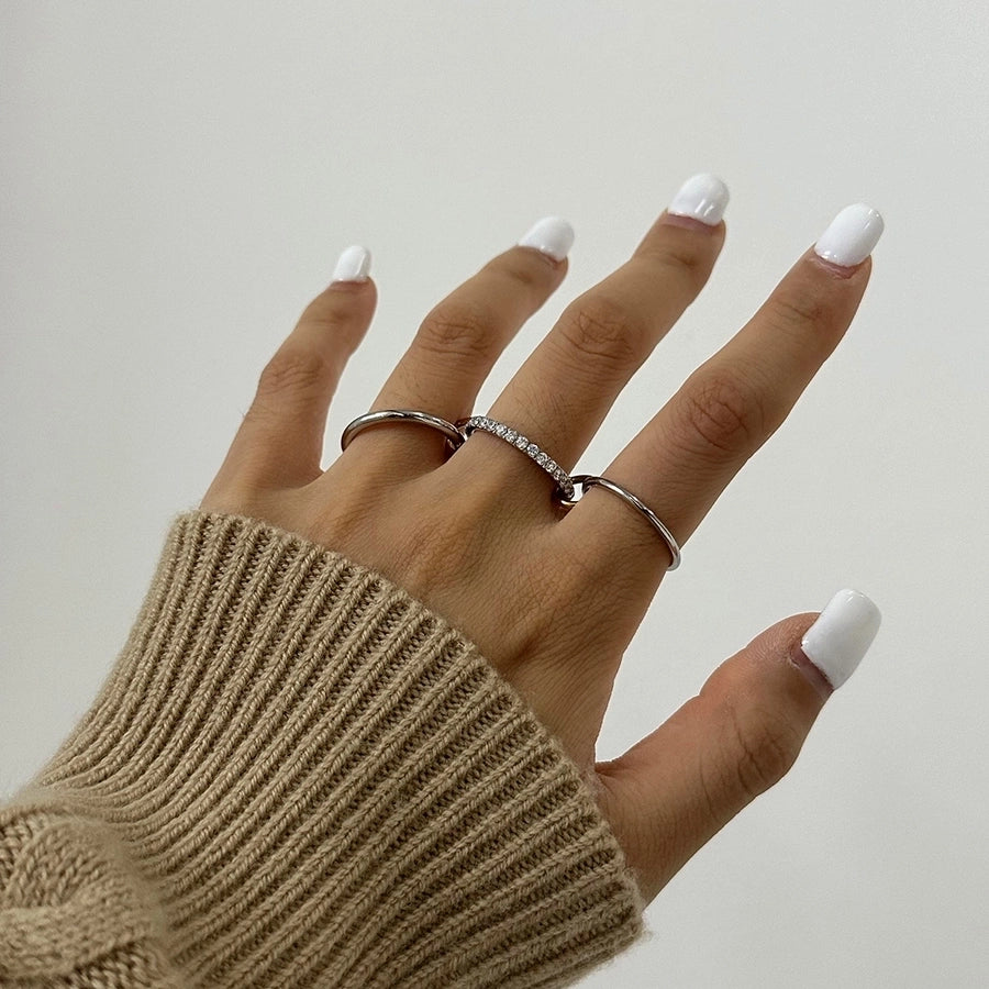 Jewelry Simple Style Classic Style Geometric 304 Stainless Steel Rings