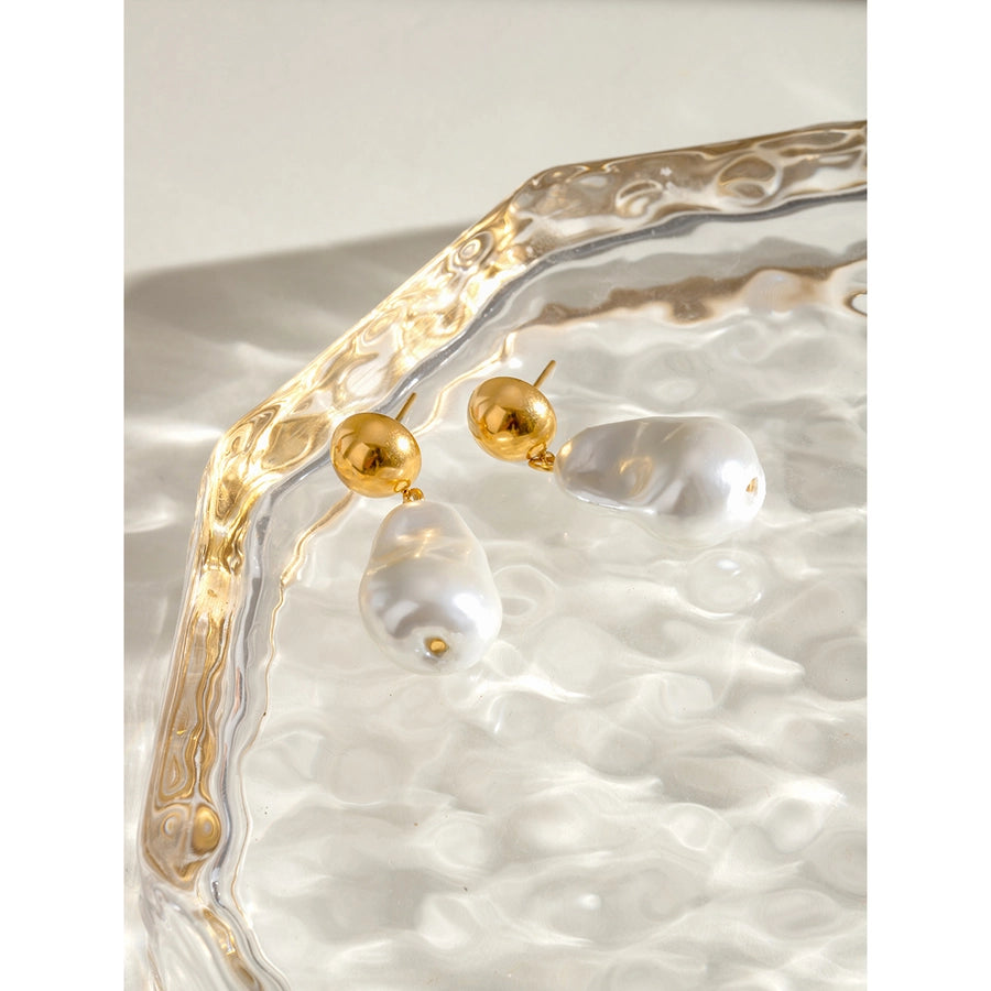 1 Pair Simple Style Classic Style Geometric 304 Stainless Steel Drop Earrings