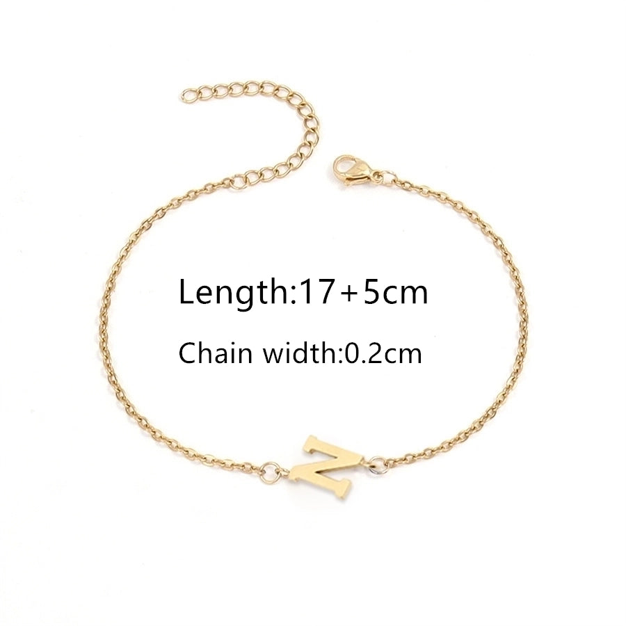 Simple Style Classic Style Letter 201 Stainless Steel 304 Stainless Steel Bracelets In Bulk