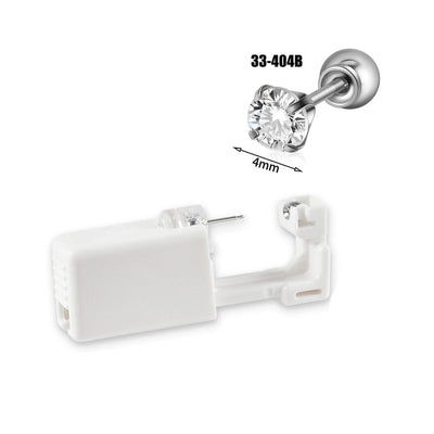 1 Piece Hawaiian Tropical Round Flower Butterfly Inlay 316 Stainless Steel  Zircon 24K Gold Plated Cartilage earrings