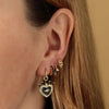 1 Pair IG Style Geometric Inlay Copper Zircon Gold Plated Earrings