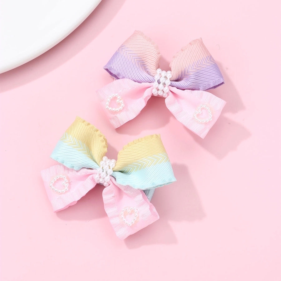 Kid'S Cute Sweet Simple Style Bow Knot Hair Clip