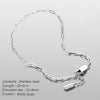 Simple Style Classic Style Paper Clip 304 Stainless Steel Paperclip Chain Bracelets In Bulk