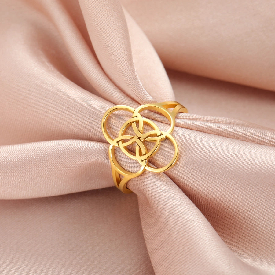 Jewelry Elegant Simple Style Geometric 304 Stainless Steel Plating Rings