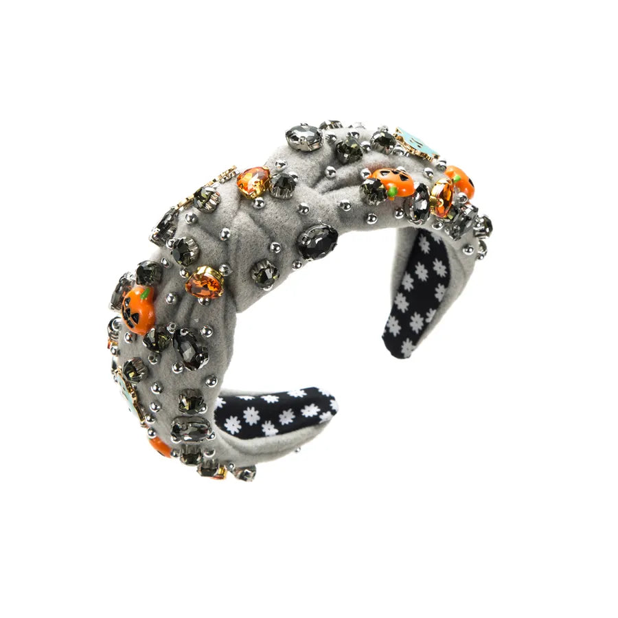 Halloween Classic Style Women's Pumpkin Bat Alloy Rhinestone Inlay Rhinestones Pearl Hair Band