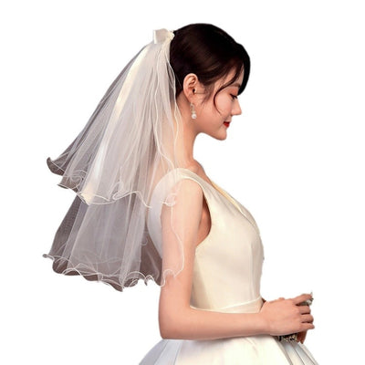 Women's Casual Retro Solid Color Gauze Birdcage Veils