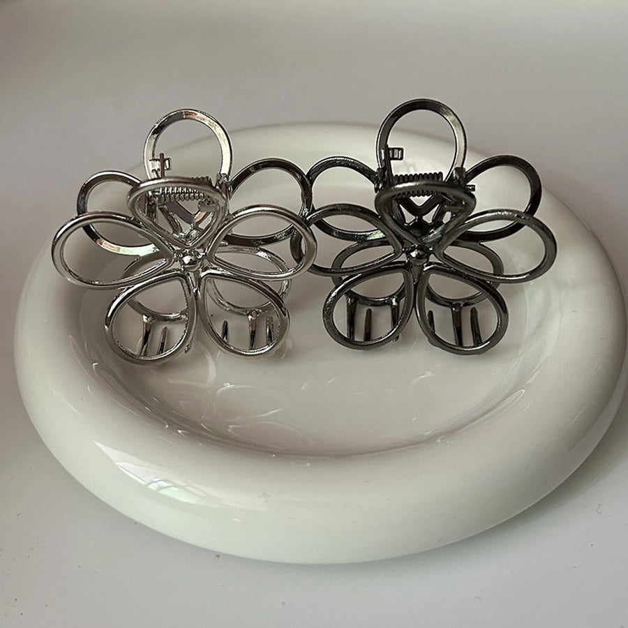 simple style korean style flower metal hair claws