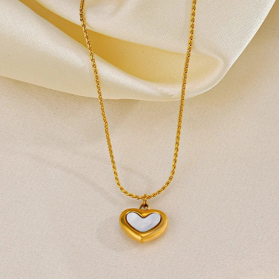 Jewelry Elegant Heart Shape Titanium Steel Jewelry Set