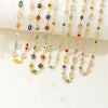 Jewelry IG Style Facial Features Eye  Face Copper Zircon Enamel Inlay Bracelets Necklace