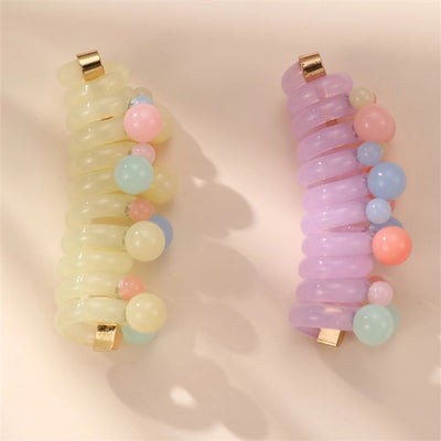 Women's Cute Sweet Round Plastic Hair Tie