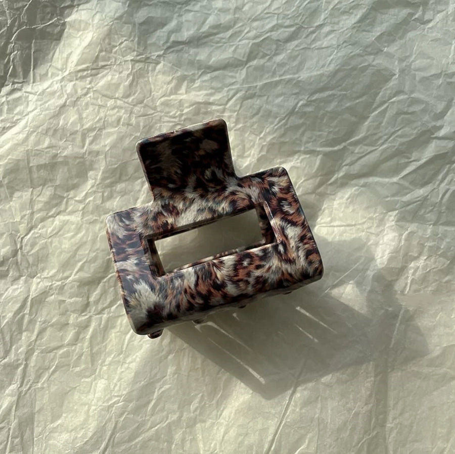 retro square acetic acid sheets hair claws