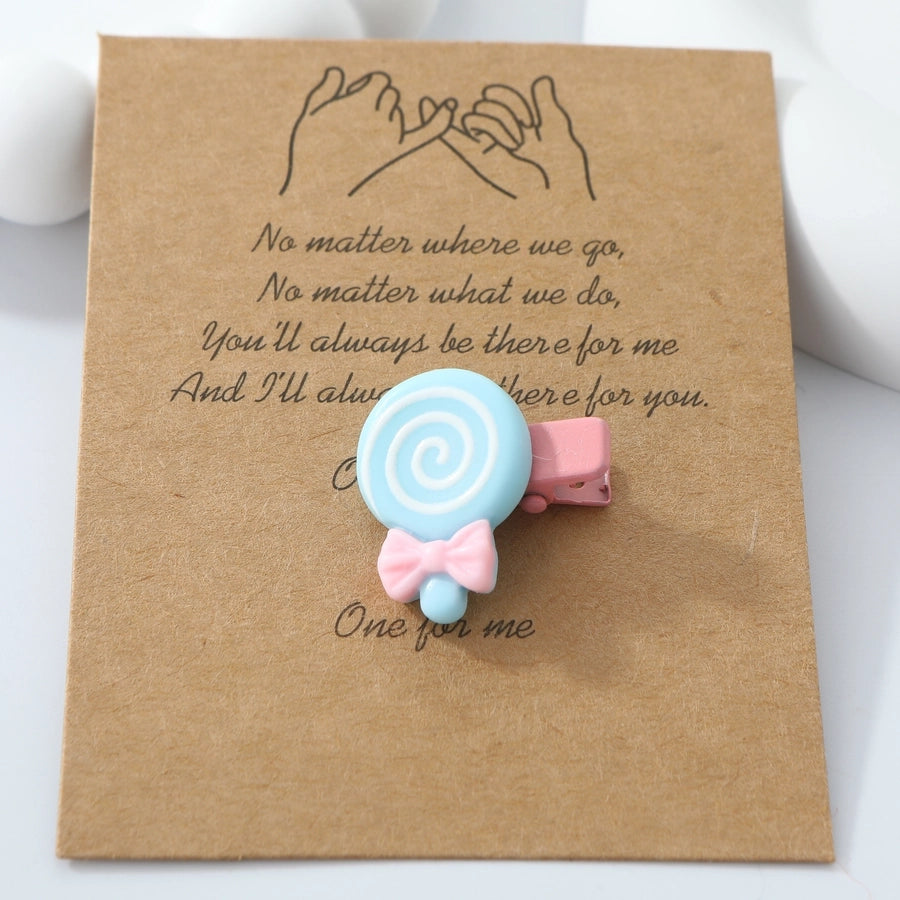 Women's Cute Color Block Resin Inlay Resin Hair Clip