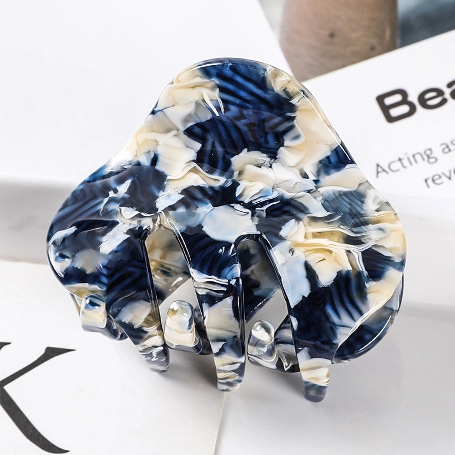 simple style color block acetic acid sheets carving hair claws 1 piece