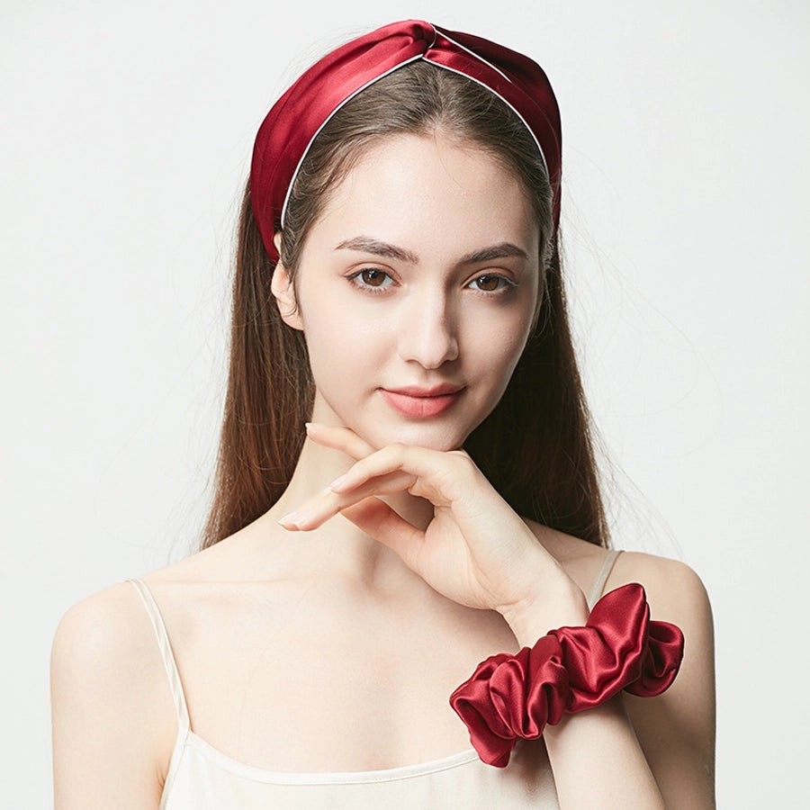 Strictly Selected 19 Mm Silk Hair Band Hair Ring Head Flower 100%  Silk Large Intestine Hair Ring Bright Color Hair Accessories Light Luxury Gift