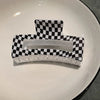 simple style cows plaid cheetah print plastic stoving varnish hollow out hair claws