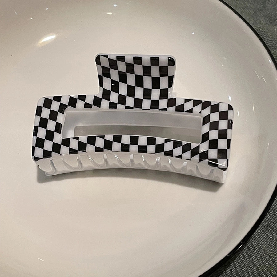 simple style cows plaid cheetah print plastic stoving varnish hollow out hair claws