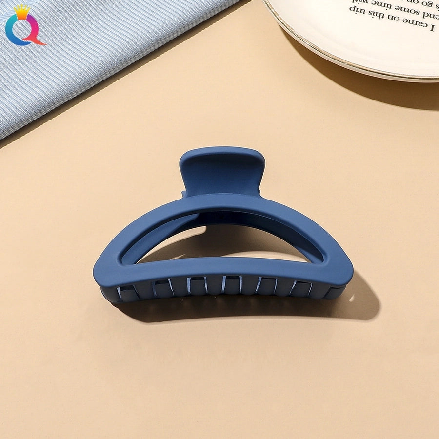 fashion solid color plastic metal hair claws 1 piece