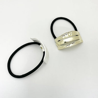 Women's Casual Elegant Solid Color Alloy Elastic Band Hair Tie