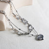 Jewelry IG Style Simple Style Commute Heart Shape 304 Stainless Steel Hollow Out Bracelets Necklace