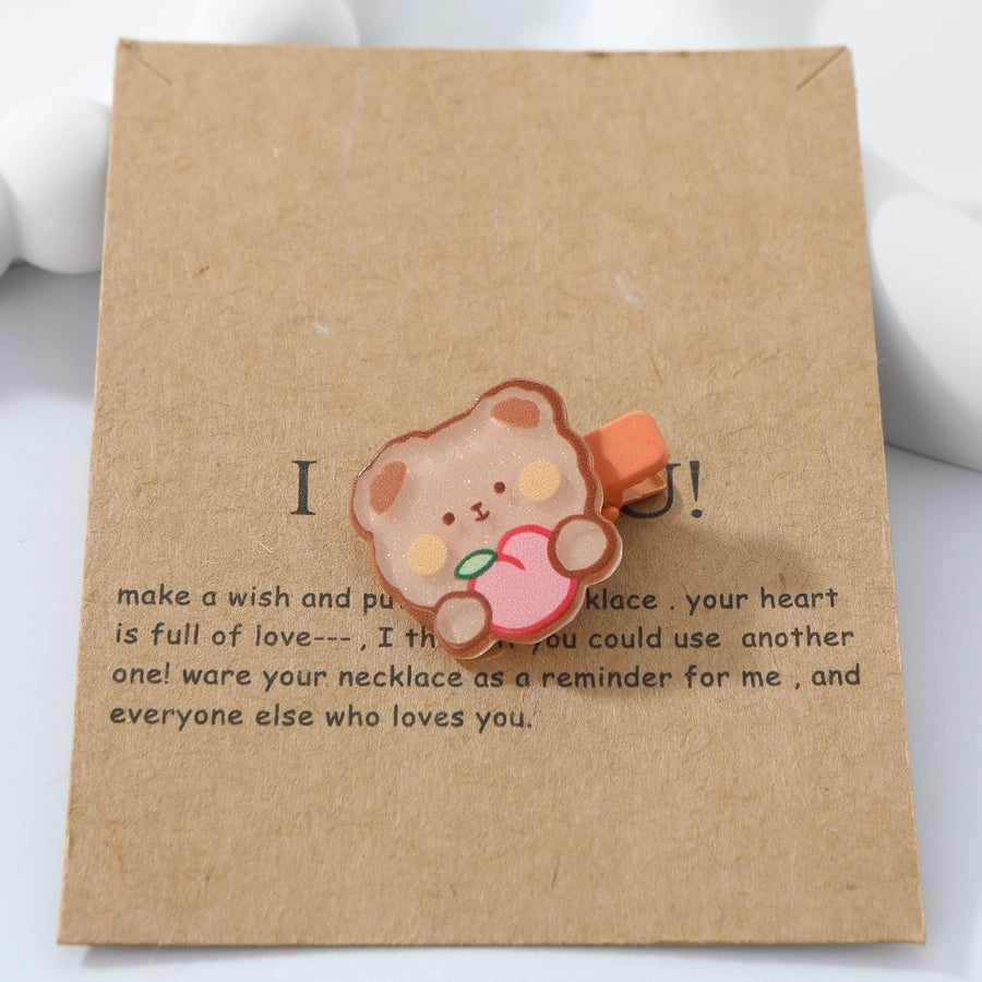 Women's Cute Funny Animal Alloy Resin Hair Clip