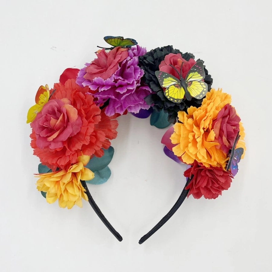 Women's Ethnic Style Flower Cloth Hair Band