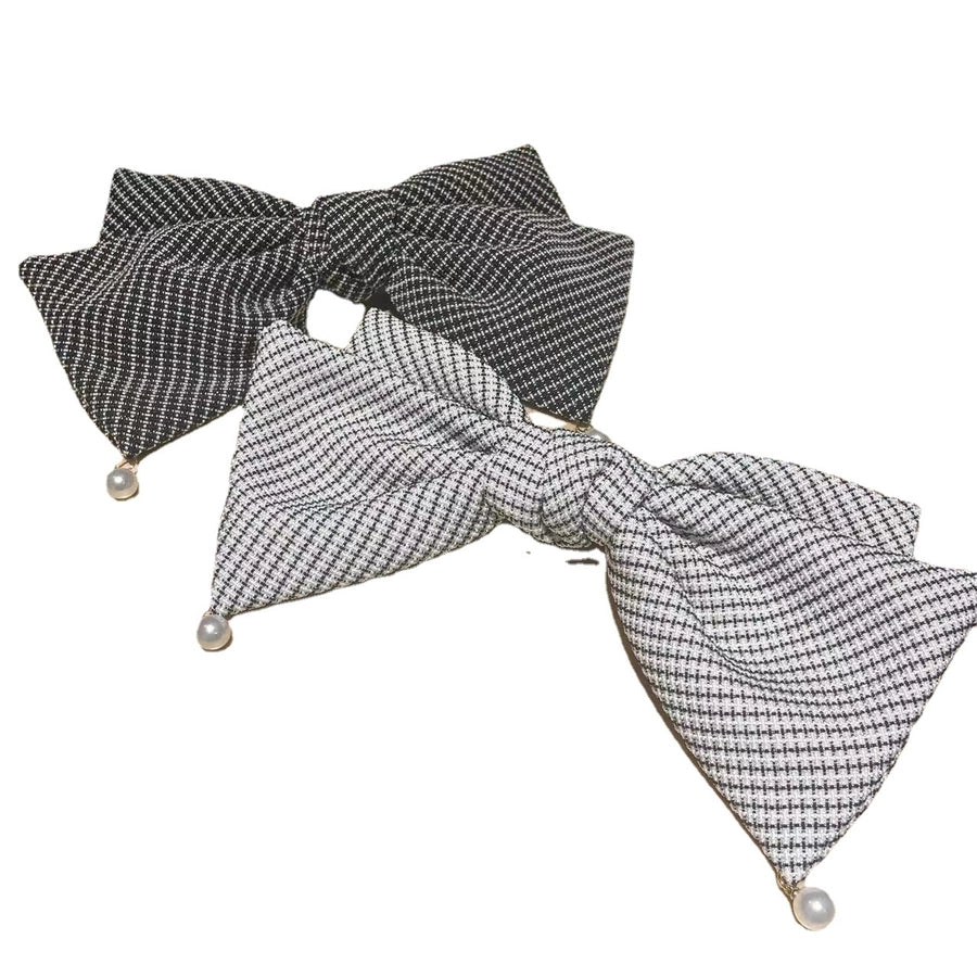 elegant solid color cloth bowknot hair clip